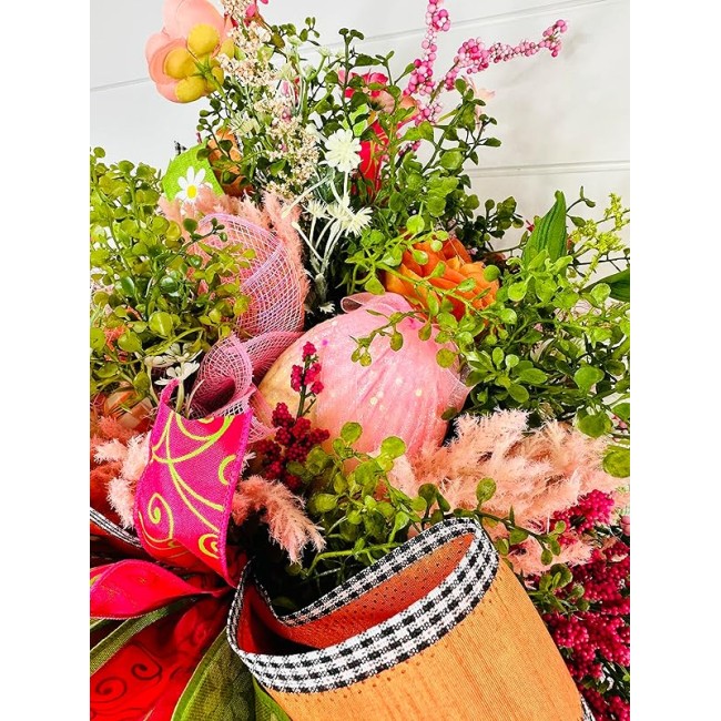 Large Designer Spring Easter Floral Door Swag