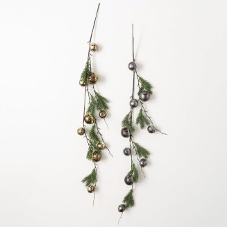 Rustic Jingle Bell & Pine Set, Artificial Fake Flower, Lifelike Bouquet Centerpiece for Home, Office, Weddings and Gifts Decor
